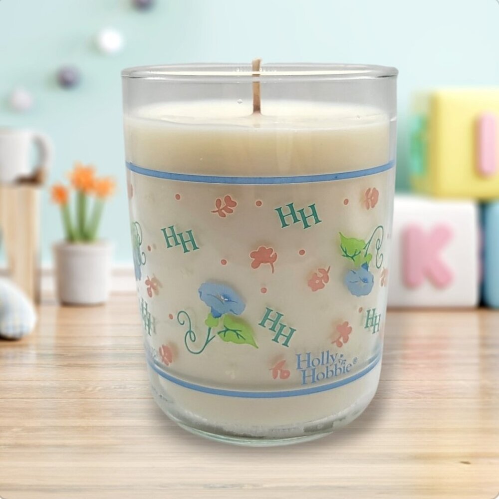 Vintage 1989 Holly Hobbie Butt Naked Scented 9oz Luxury Soy Wax Baby Candle